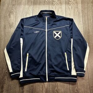 Vintage Umbro Football Jacket Scotland National Track Top Size XL Blue Rare